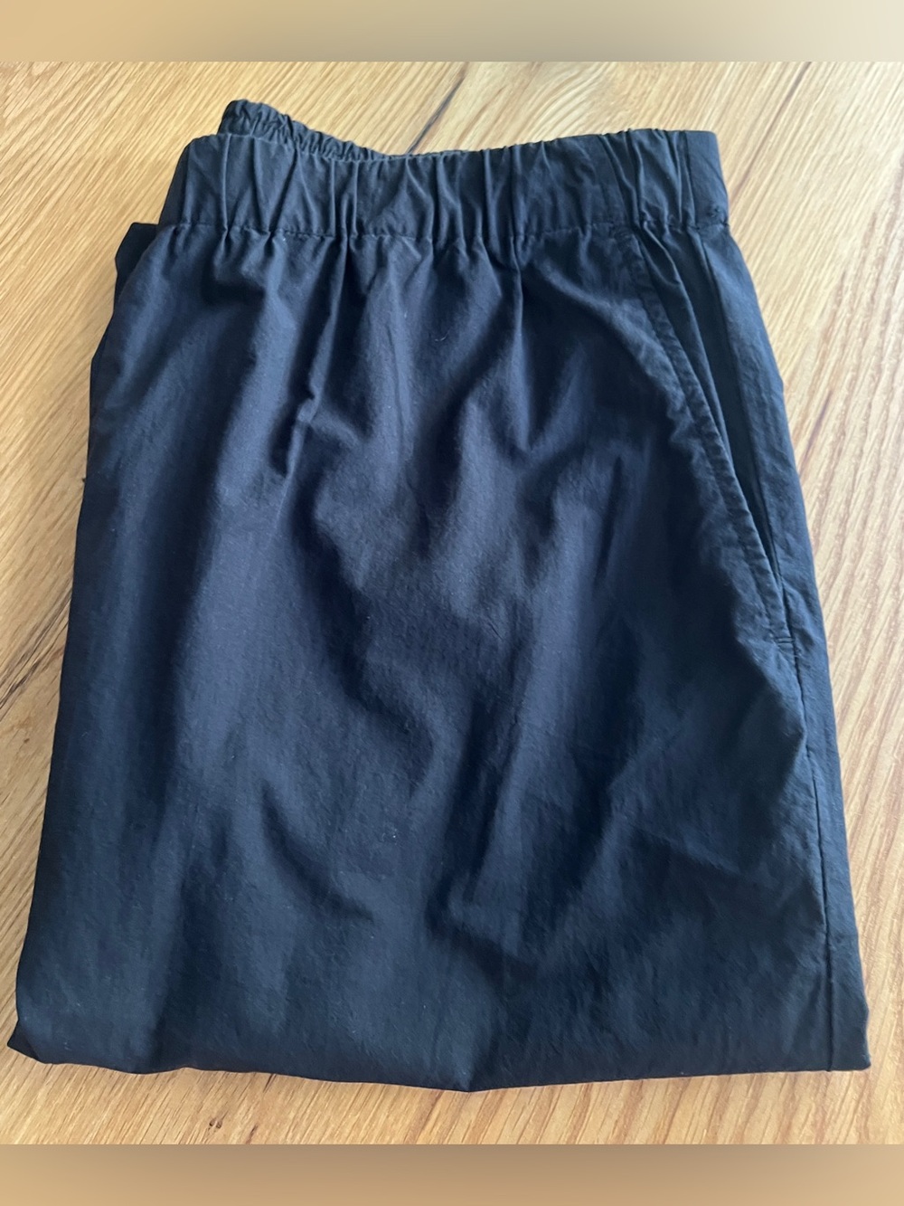 EILEEN FISHER WASHED ORGANIC COTTON POPLIN WIDE LEG PANTS, SIZE M. - Picture 14 of 14
